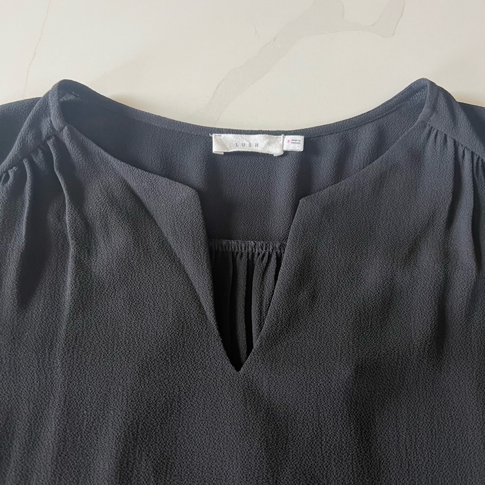 Lush Black Mini Dress - Picture 4 of 6